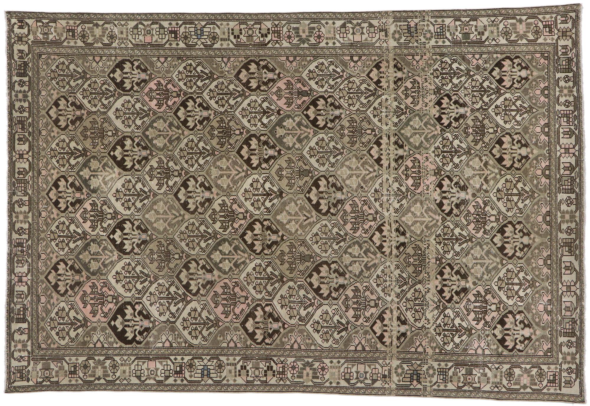 Distressed Antique Persian Bakhtiari Rug For Sale 2