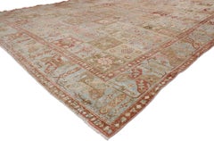 Distressed Antique Persian Bakhtiari Rug with Modern French Rustic Style