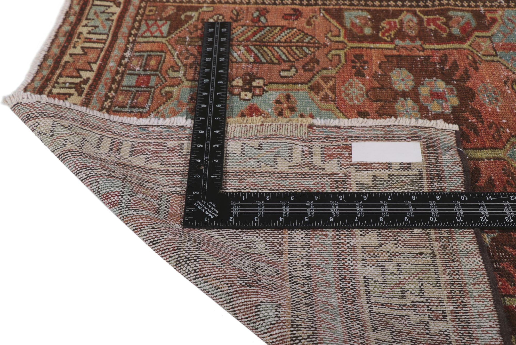 Distressed Antique Persian Bakhtiari Runner In Distressed Condition For Sale In Dallas, TX