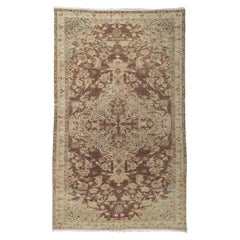 Antique-Worn Persian Feridan Rug, Belgian Chic Meets Rustic Sensibility