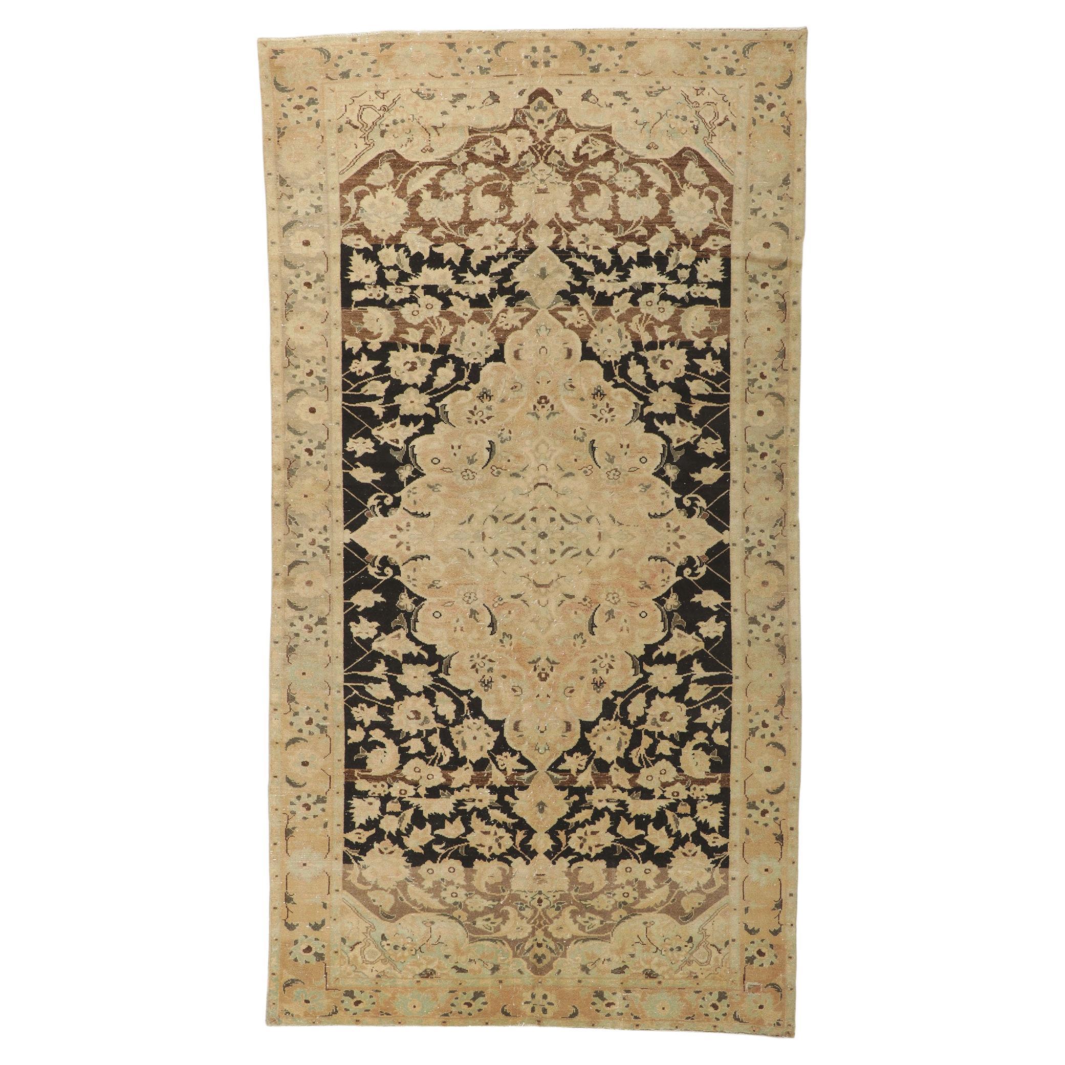 Distressed Antique Persian Feridan Rug For Sale