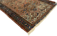1920’s Distressed Antique Persian Hamadan Carpet with Modern Style