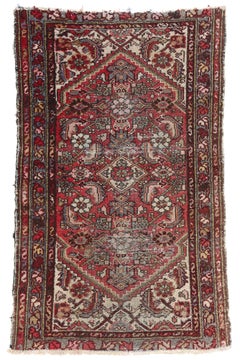 Distressed Antique Persian Hamadan Rug, 02'02 x 03'06
