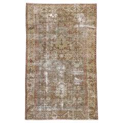 Distressed Antique Persian Hamadan Rug with Modern Rustic Industrial Style