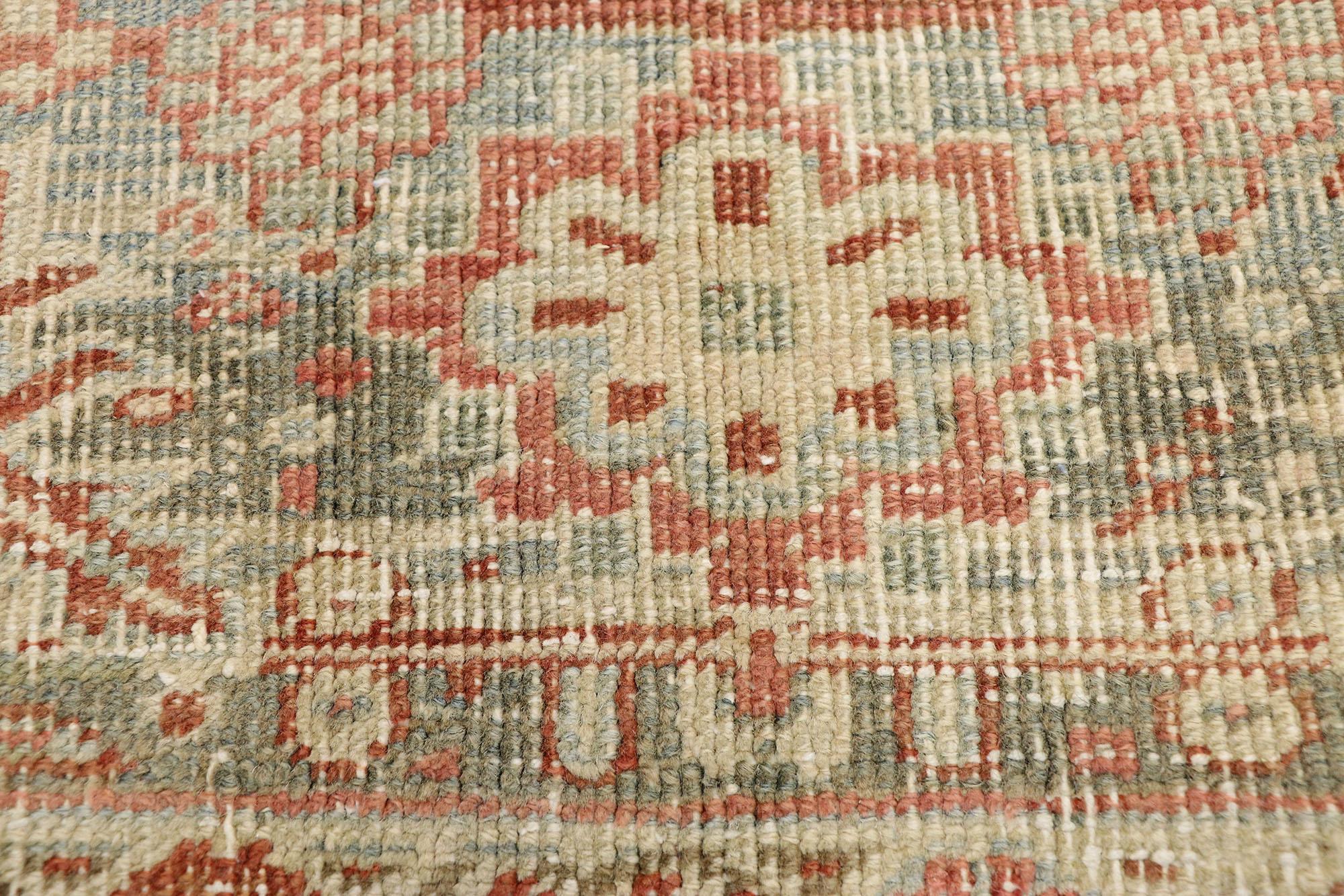 Antiker persischer Heriz-Design-Teppich im rustikalen Bungalow-Stil (Türkisch) im Angebot