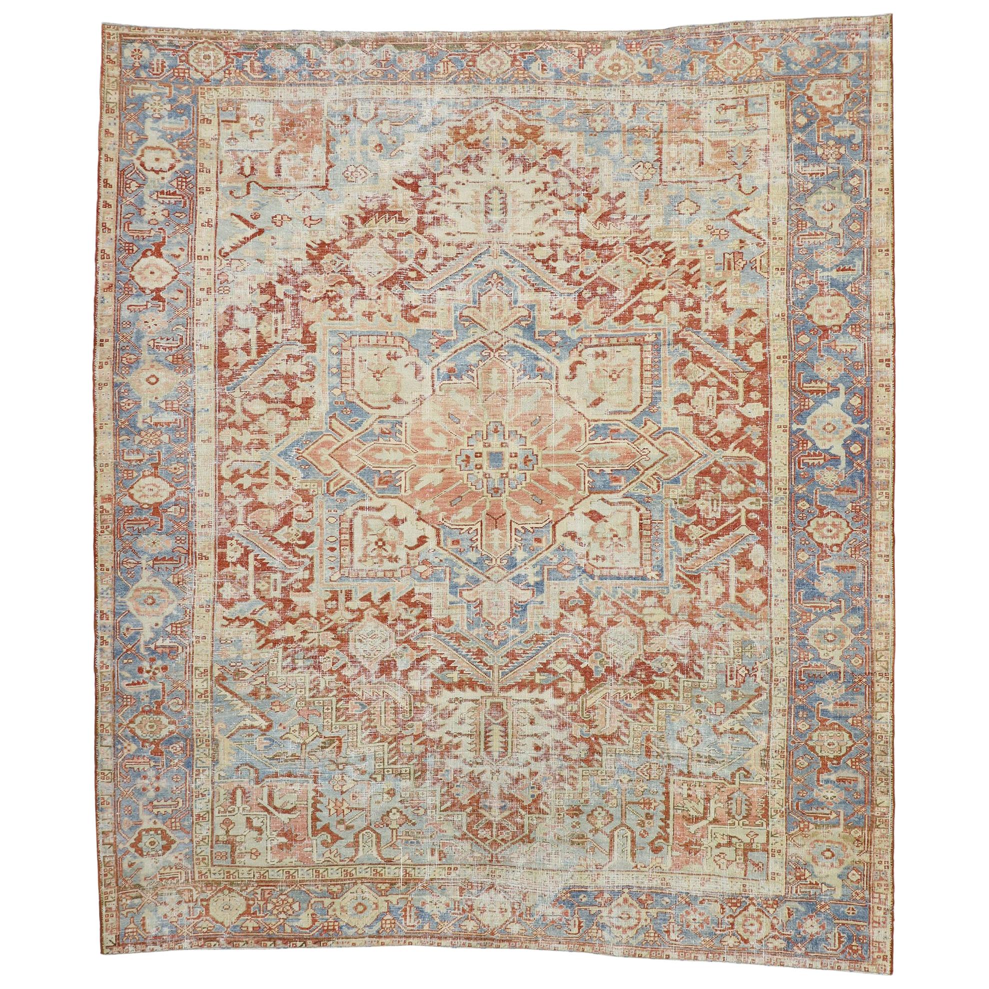 Antique Distressed Kurdish Rug For Sale at 1stDibs