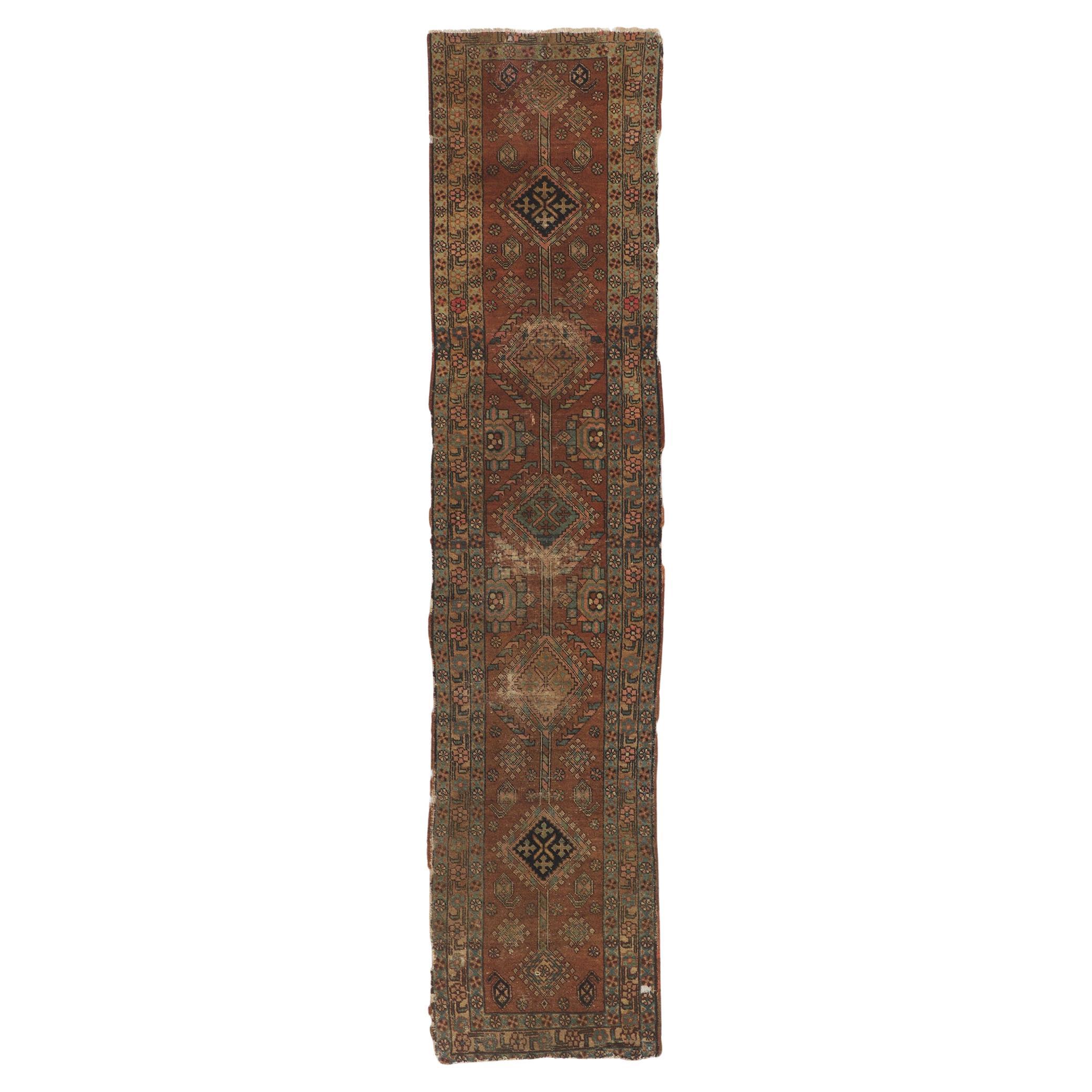 Alfombra Persa Heriz Antigua Desgastada
