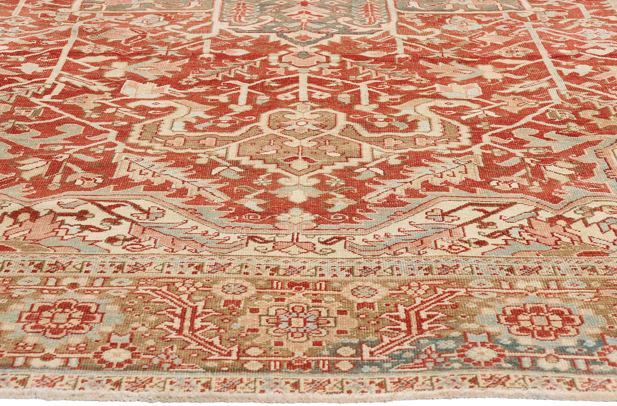 Heriz Serapi Tapis persan ancien Heriz de style traditionnel en vente