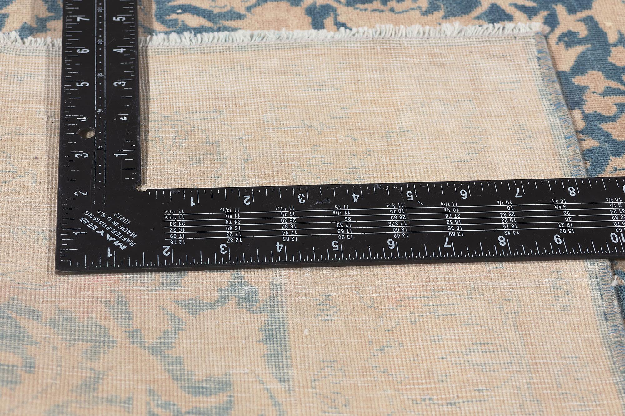 Wool Distressed Antique Persian Kashan Runner, 03'00 x 15'10 For Sale