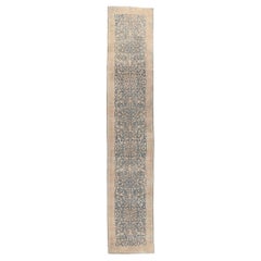 Distressed Antique Persian Kashan Runner, 03'00 x 15'10