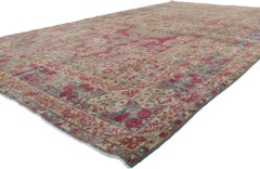 Distressed Antique Persian Kerman Rug