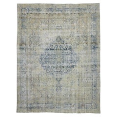 Distressed Antique Persian Kerman Rug