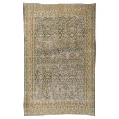 Antique-Worn Persian Kerman Rug, Rugged Beauty Meets Laid-Back Luxury