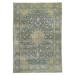 Antiker persischer Kerman-Teppich im Used-Look