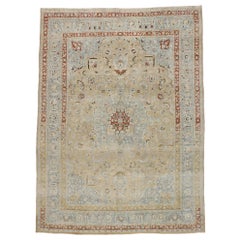 Distressed Used Persian Khorassan Rug with Rustic Cotswold Cottage Style