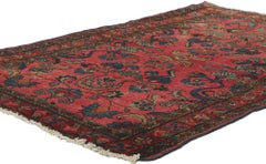 Distressed Antique Persian Lilihan Rug