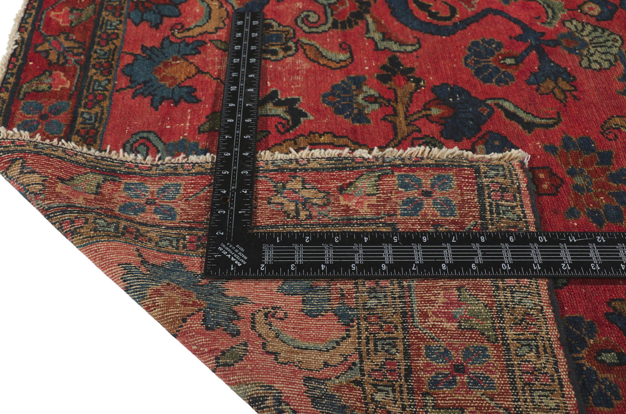 Antiker persischer Lilihan-Teppich im Used-Stil (Handgeknüpft) im Angebot