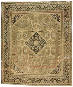 Tapis persan Mahal vieilli, 10'04 x 12'04