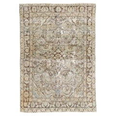 Distressed Antique Persian Mahal Rug