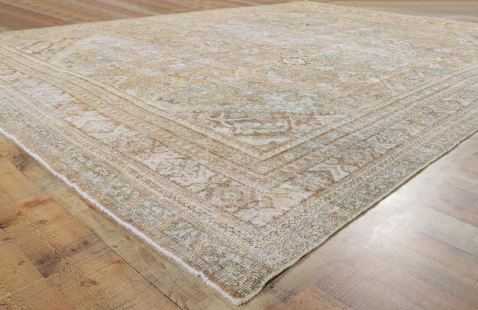 XX secolo Tappeto persiano Mahal del 1910 con stile moderno, rustico e raffinato in vendita