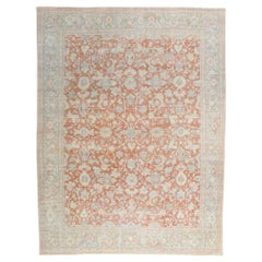 Late 19th Century Persian Mahal Carpet with Modern Rustic Style