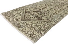 Distressed Antique Persian Mahal Runner with Modern Rustic Artisan Style