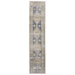 Distressed Antique Persian Mahal Runner with Modern Rustic Tribal Style