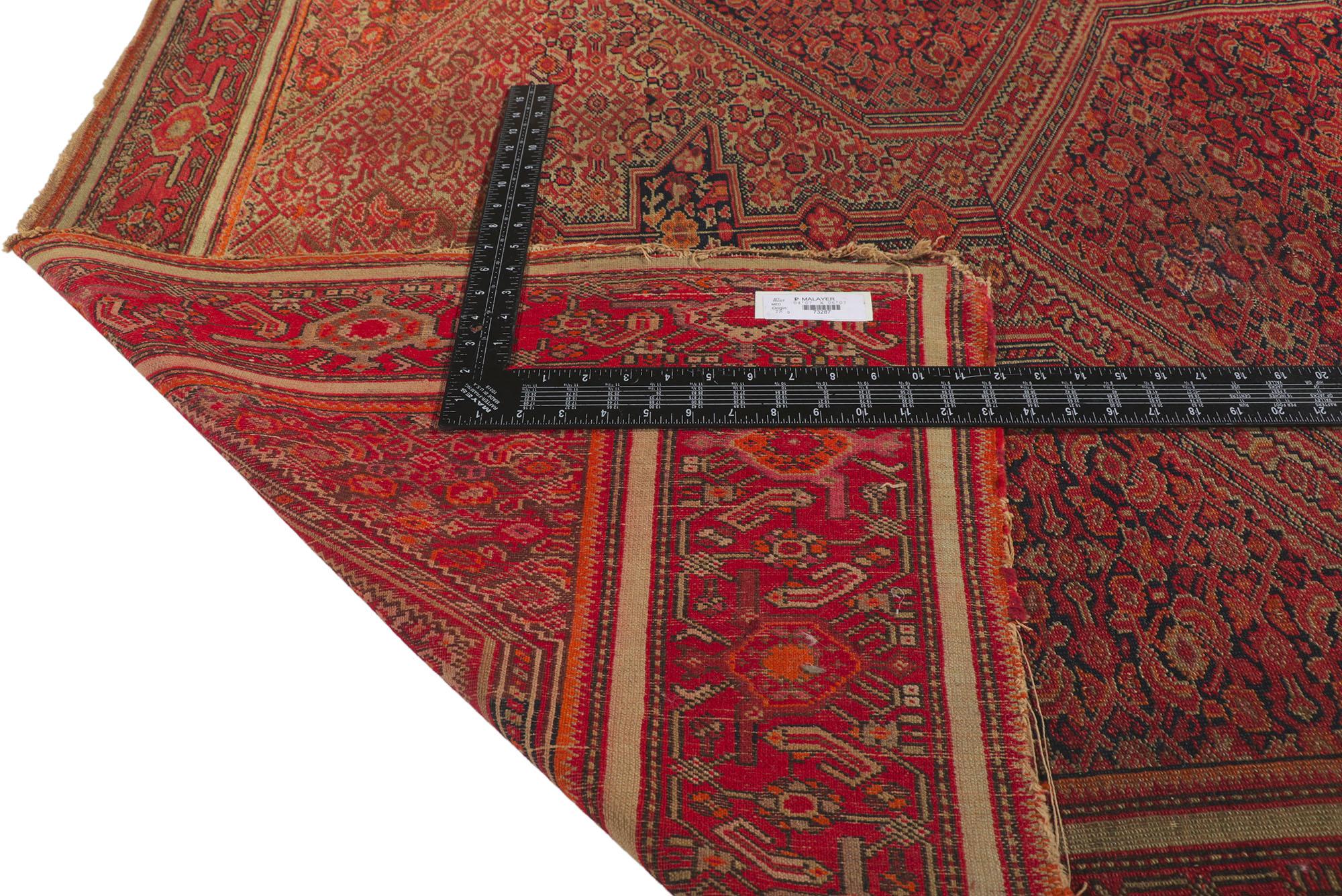 Alfombra persa antigua malayer desgastada Persa en venta
