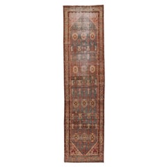 Distressed Antique Persian Malayer Carpet Runner