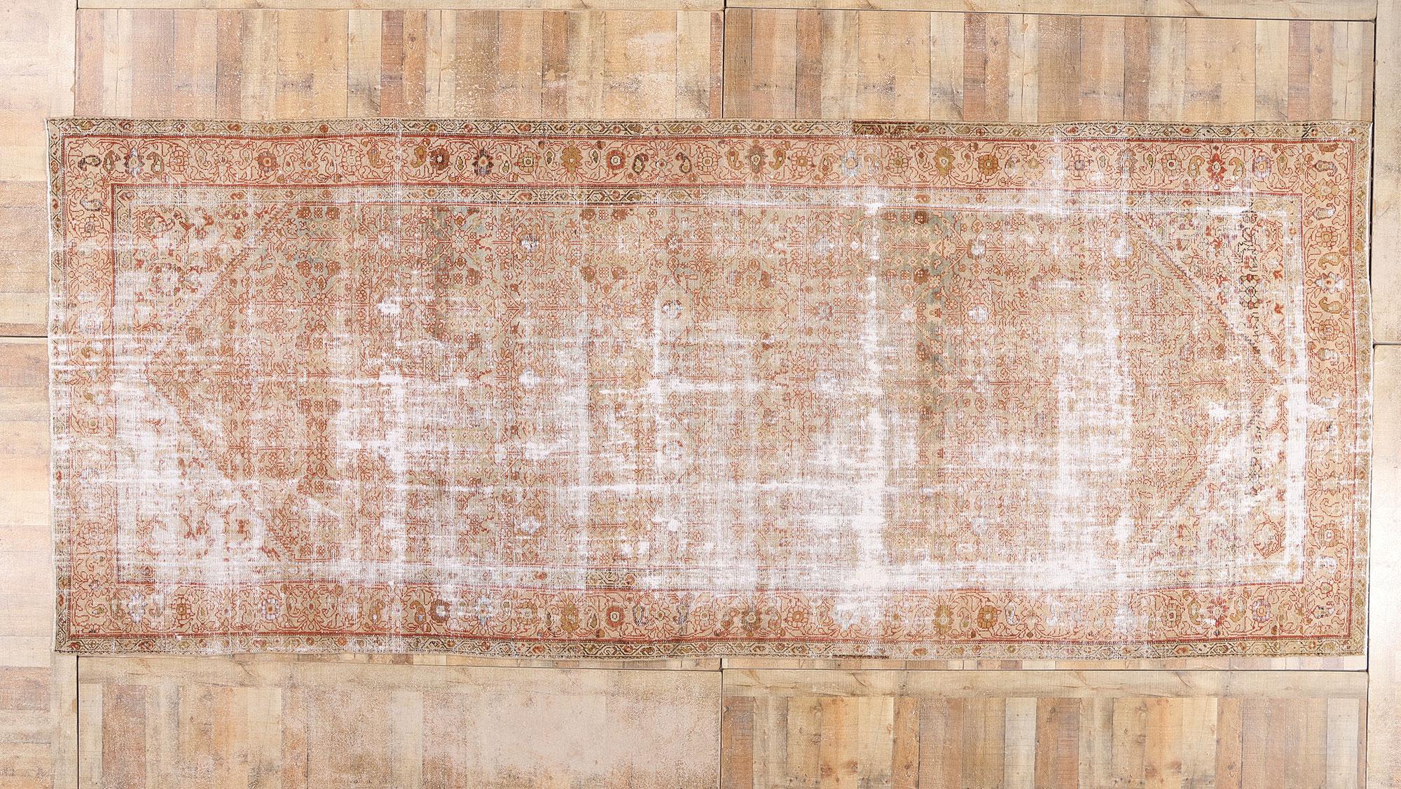 Tapis persan Malayer ancien vieilli de style moderne en vente 8