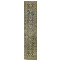 Distressed Antique Persian Malayer Design Runner with Rustic Arts & Crafts Style