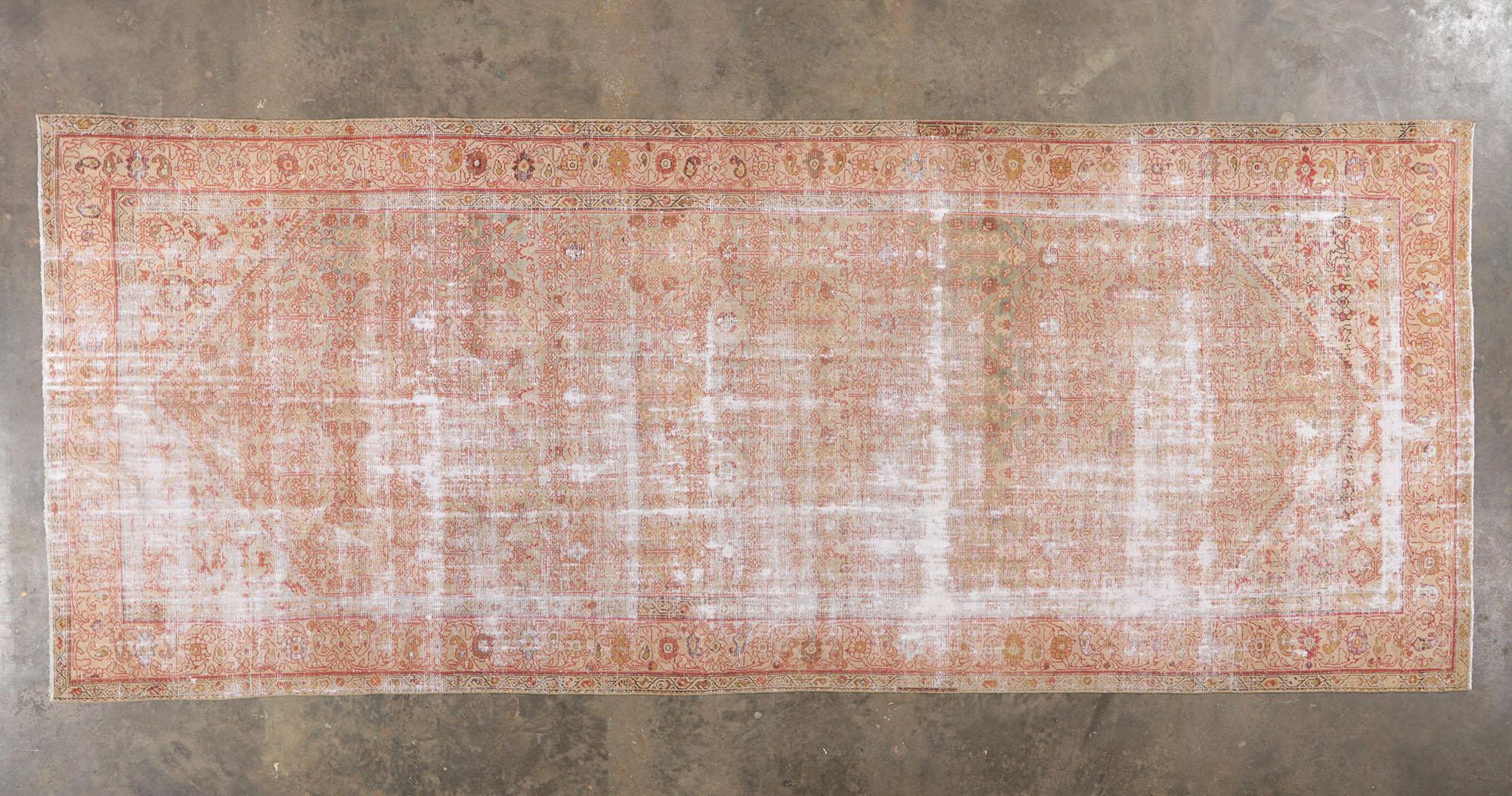 Tapis persan Malayer ancien vieilli de style moderne en vente 9