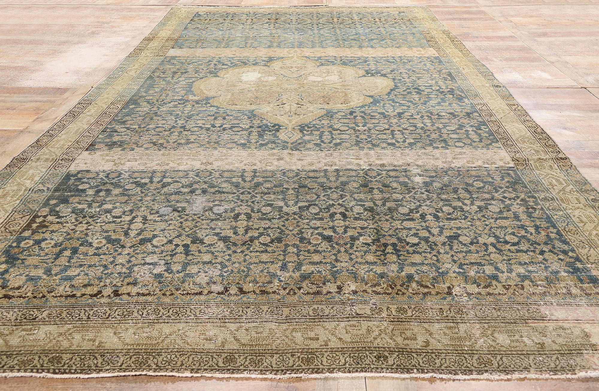 Alfombra persa malayer de finales del siglo XIX con estilo moderno Lana en venta