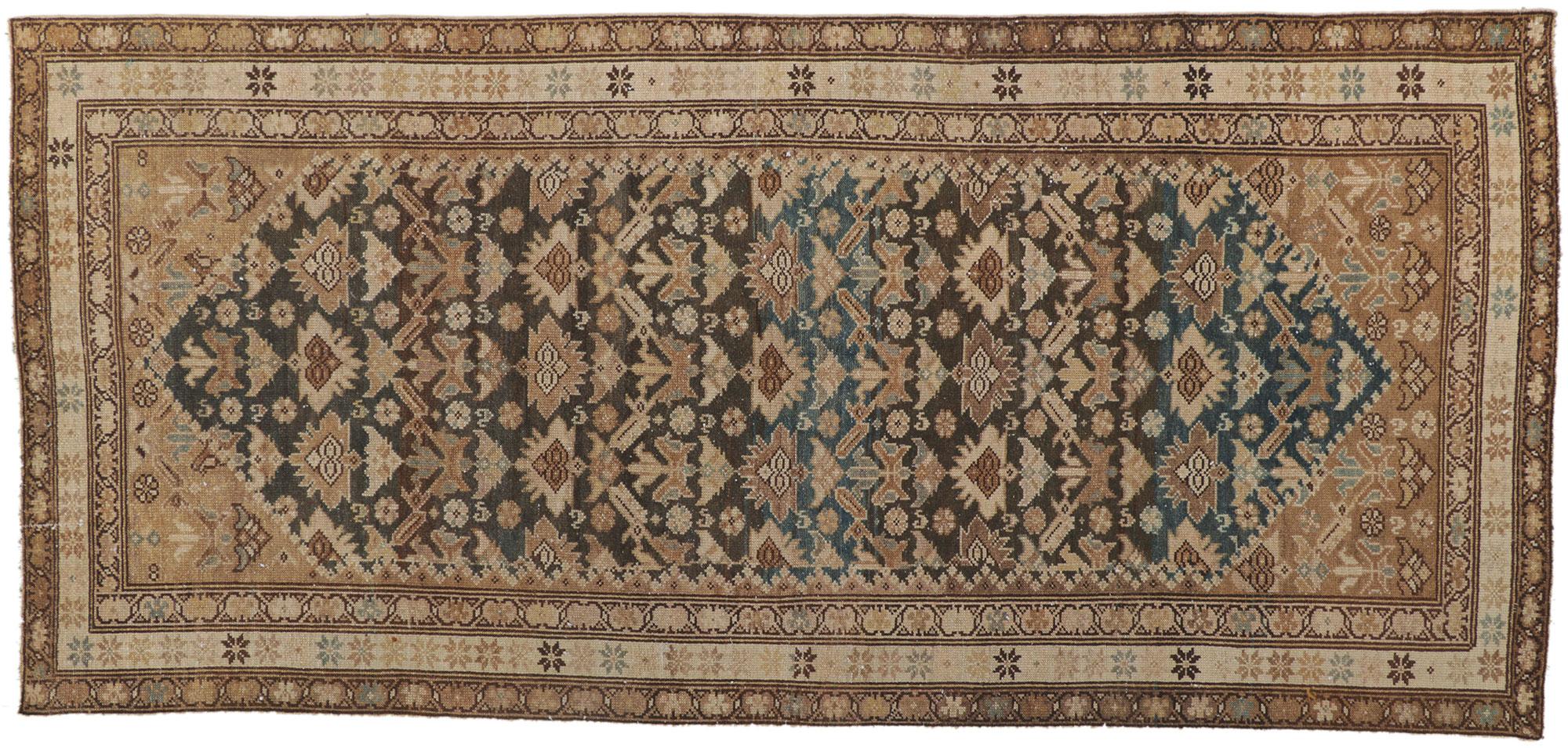 Distressed Antique Persian Malayer Hallway Rug For Sale 3