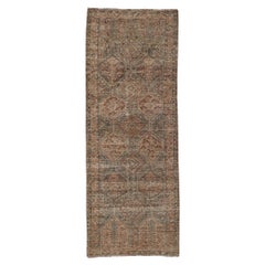 Distressed Antique Persian Malayer Hallway Runner