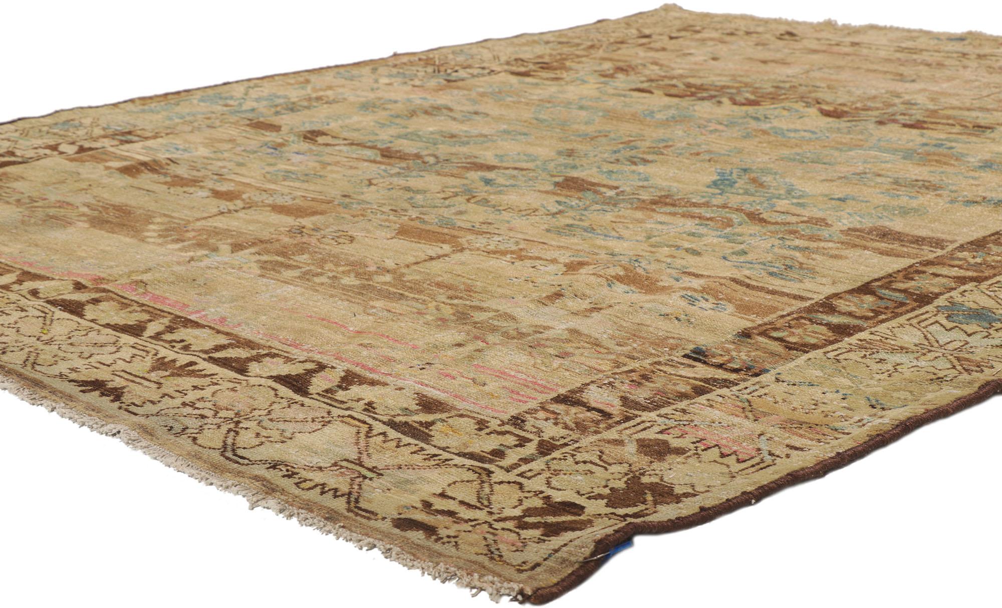 53754 tapis persan antique Malayer, 06'06 x 08'04.
Détruit. Usure d'âge souhaitable. Lavage à l'ancienne. Abrash. Laine nouée à la main. Fabriqué en Iran.
