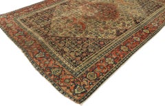 1890's Rustic Antique Persian Malayer Rug