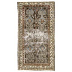 Distressed Antique Persian Malayer Rug with Rustic Artisan Tribal Style
