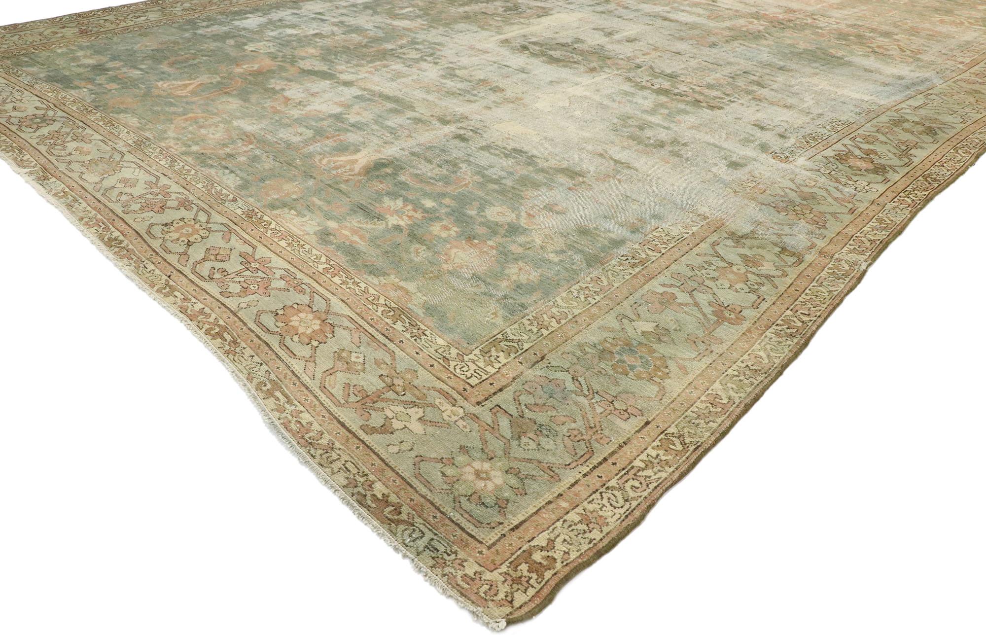 Hand-Knotted Late 19th Century Antique Persian Malayer Rug For Sale