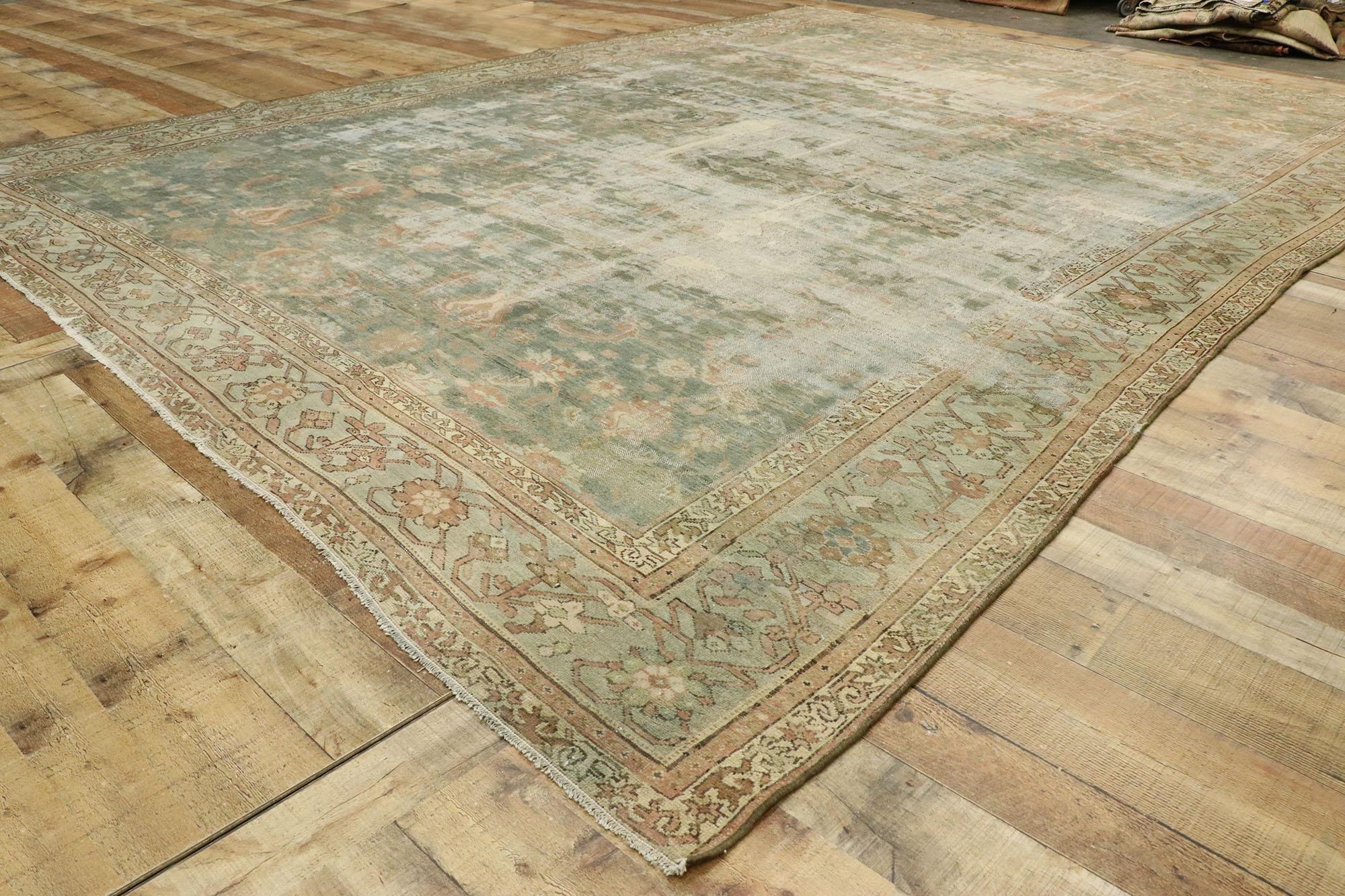20th Century Late 19th Century Antique Persian Malayer Rug For Sale
