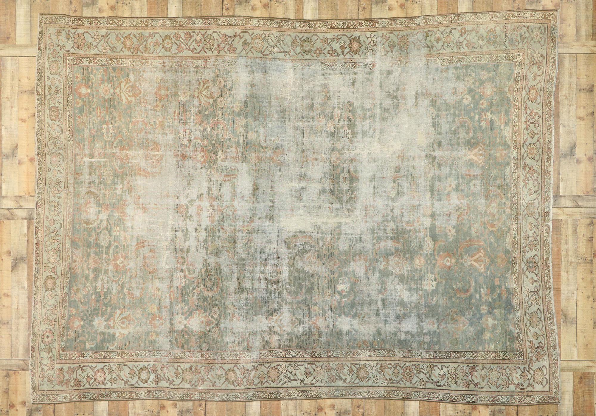 Late 19th Century Antique Persian Malayer Rug For Sale 3