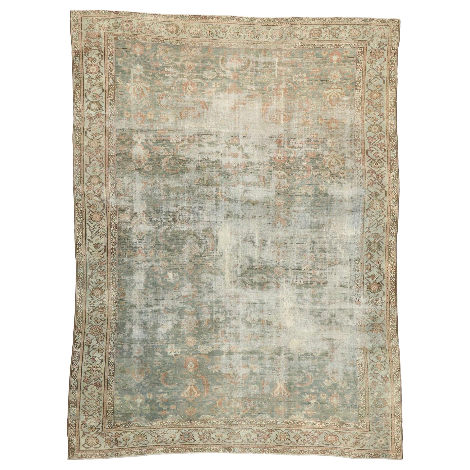 Late 19th Century Antique Persian Malayer Rug For Sale