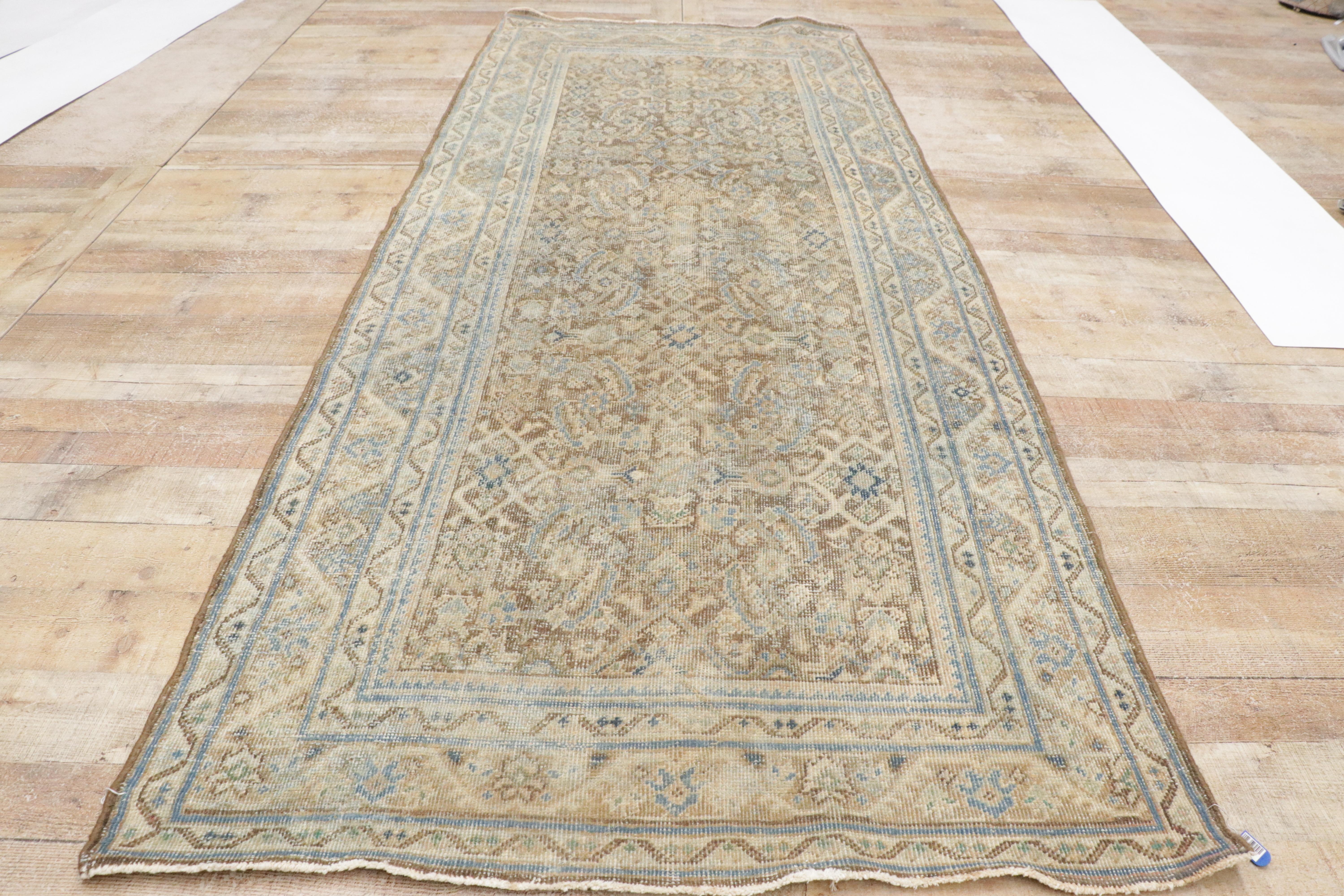Runner antico persiano Malayer invecchiato in vendita 6
