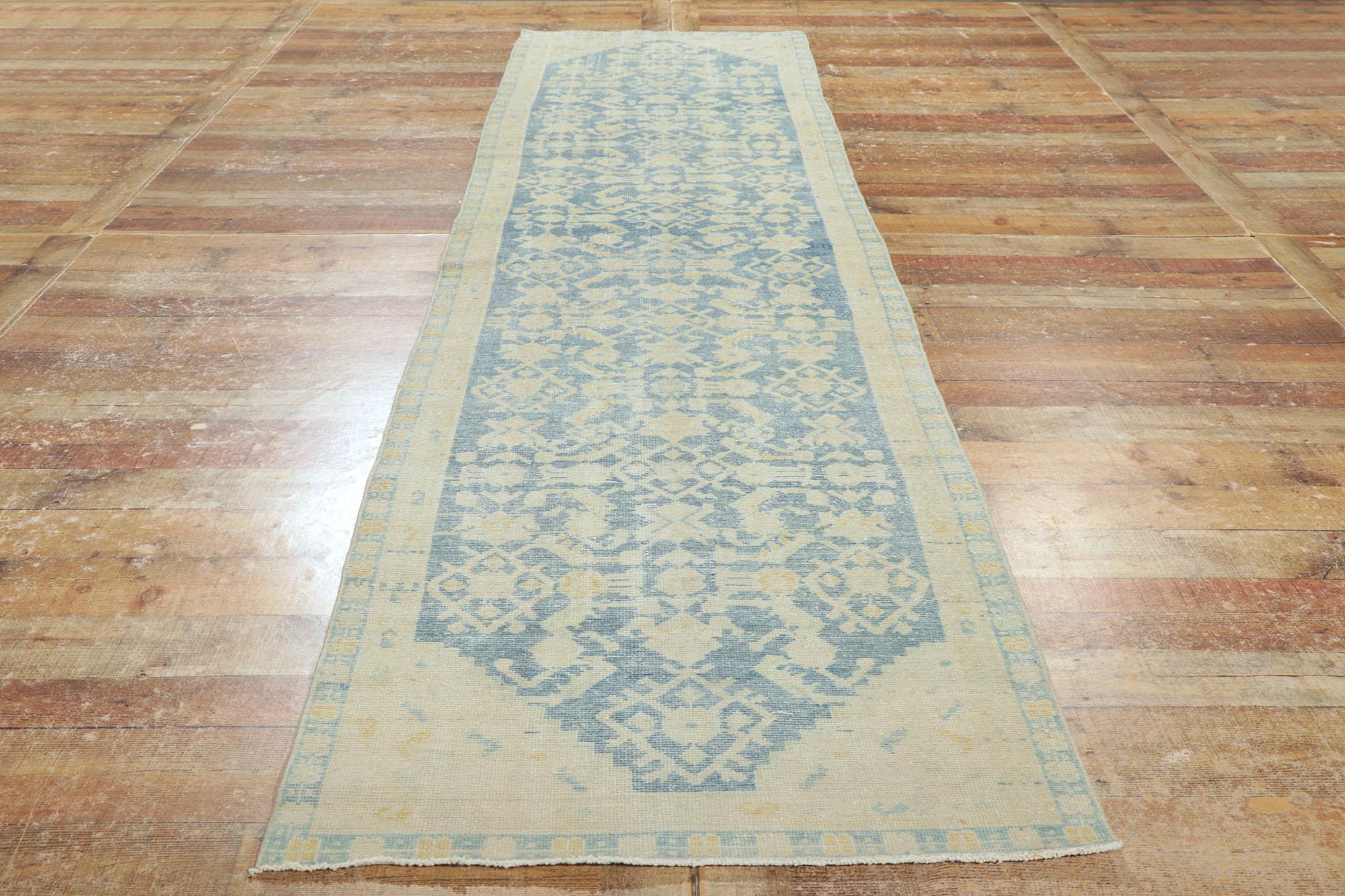 Distressed Antique Persian Malayer Runner For Sale 1