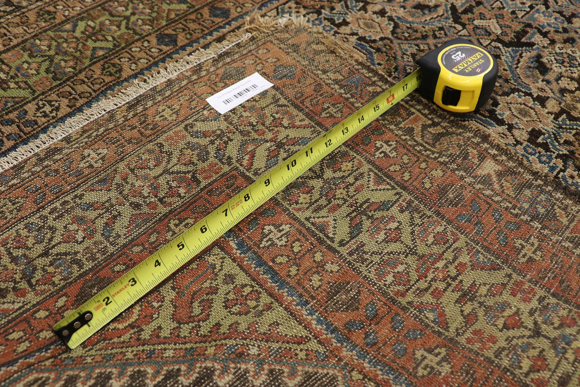 Antiker persischer Malayer Teppich Teppich Läufer im Angebot 2