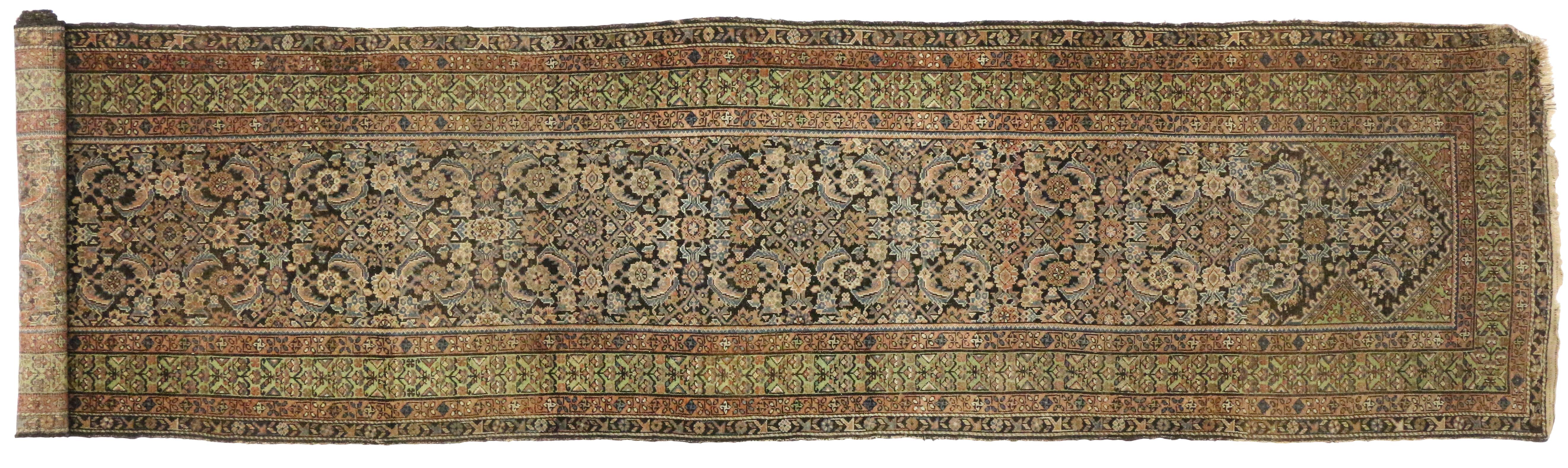 Antiker persischer Malayer Teppich Teppich Läufer im Angebot 6