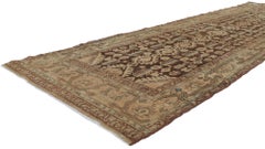 Distressed Antique Persian Malayer Runner with Herati Pattern