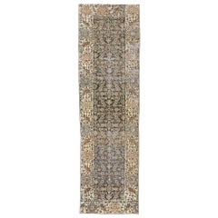 Distressed Used Persian Malayer Runner with Modern Rustic Shaker Style