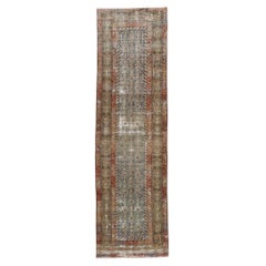Distressed Antique Persian Malayer Runner with Rustic Style