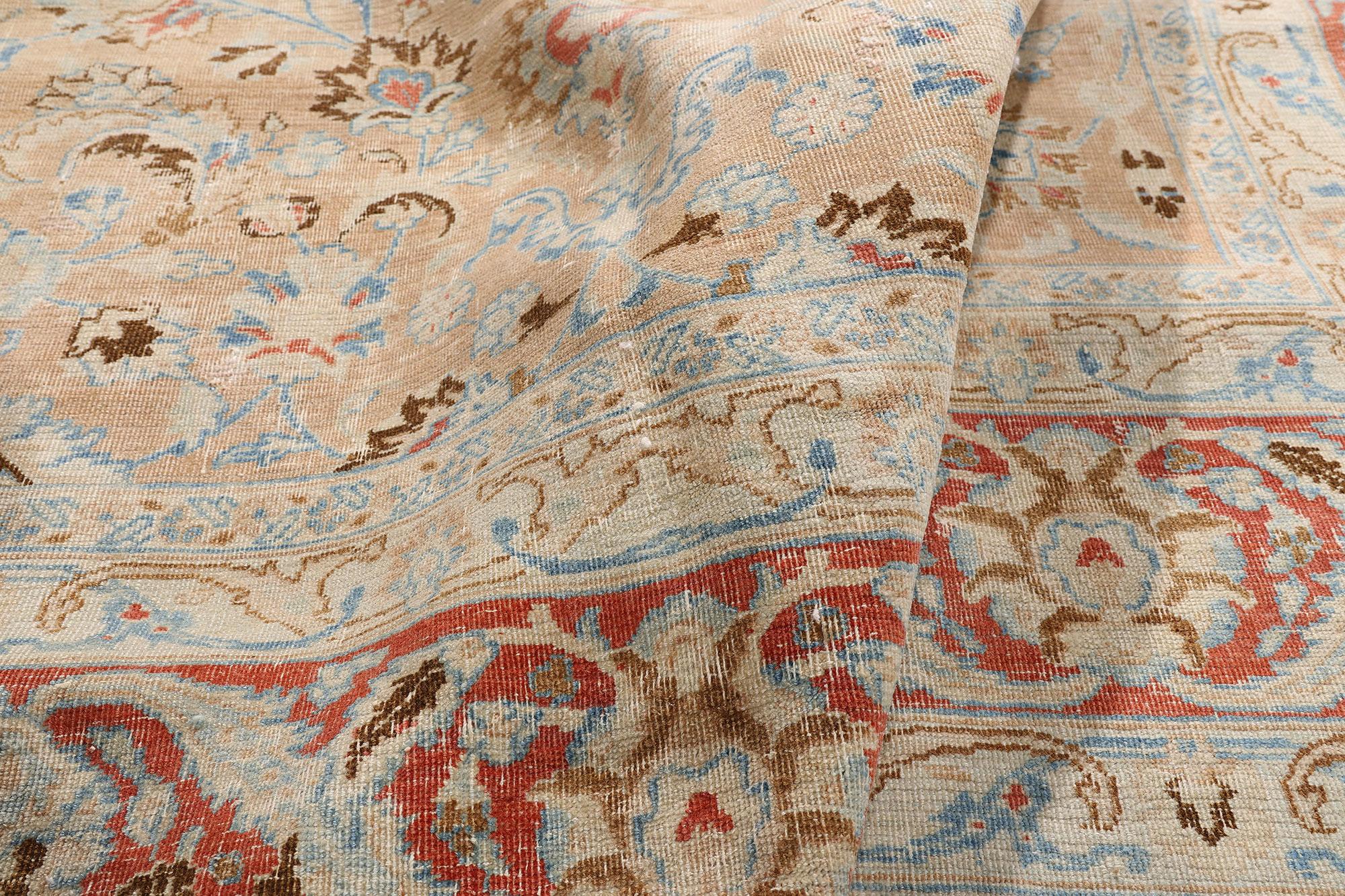 20th Century Distressed Antique Persian Mood Carpet with Rustic Modern Style For Sale
